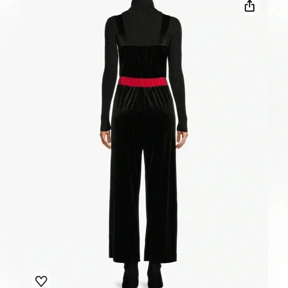 No Boundaries Velvet Reindeer Jumpsuit Black Size XXL (19 Juniors) Christmas - Picture 2 of 8